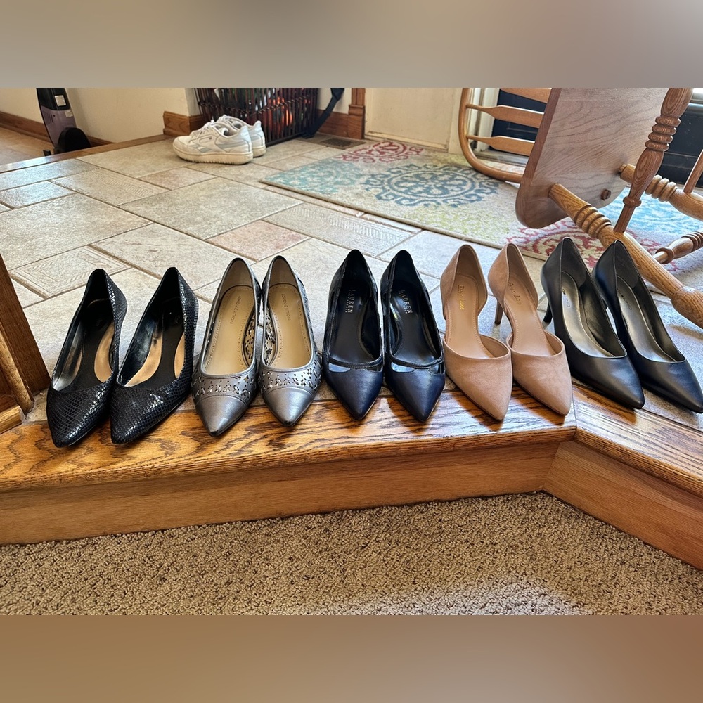 Vintage 1.5-2 inch Heels (all size US 9 except tan is an 8.5)